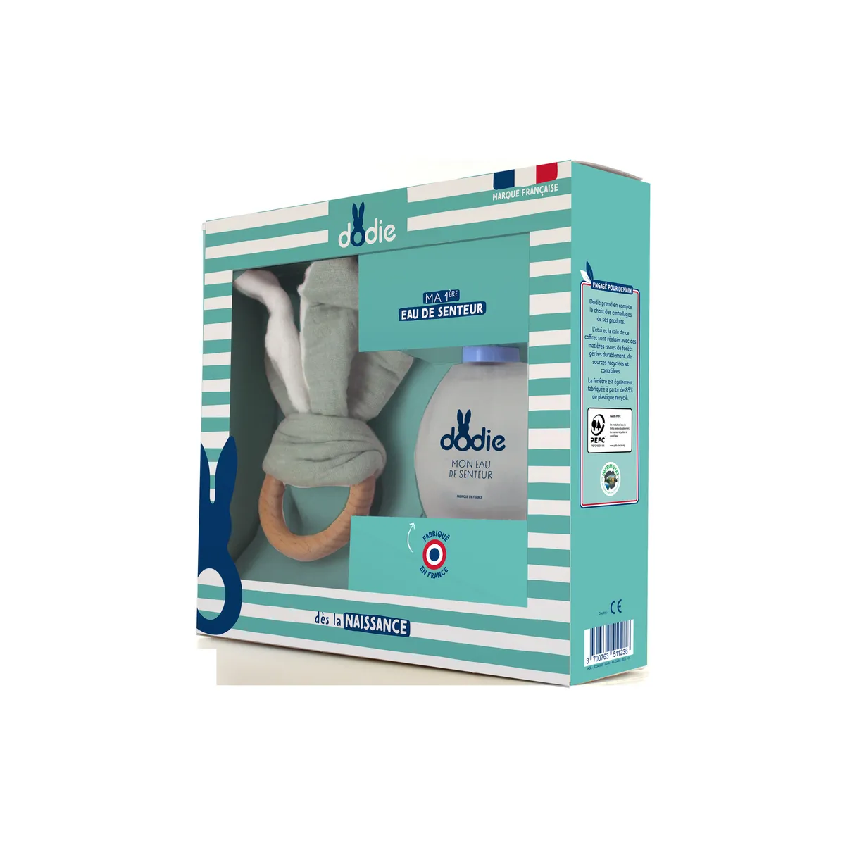 Dodie Coffret Ma 1ere Eau de Senteur 50ml + Doudou Vert