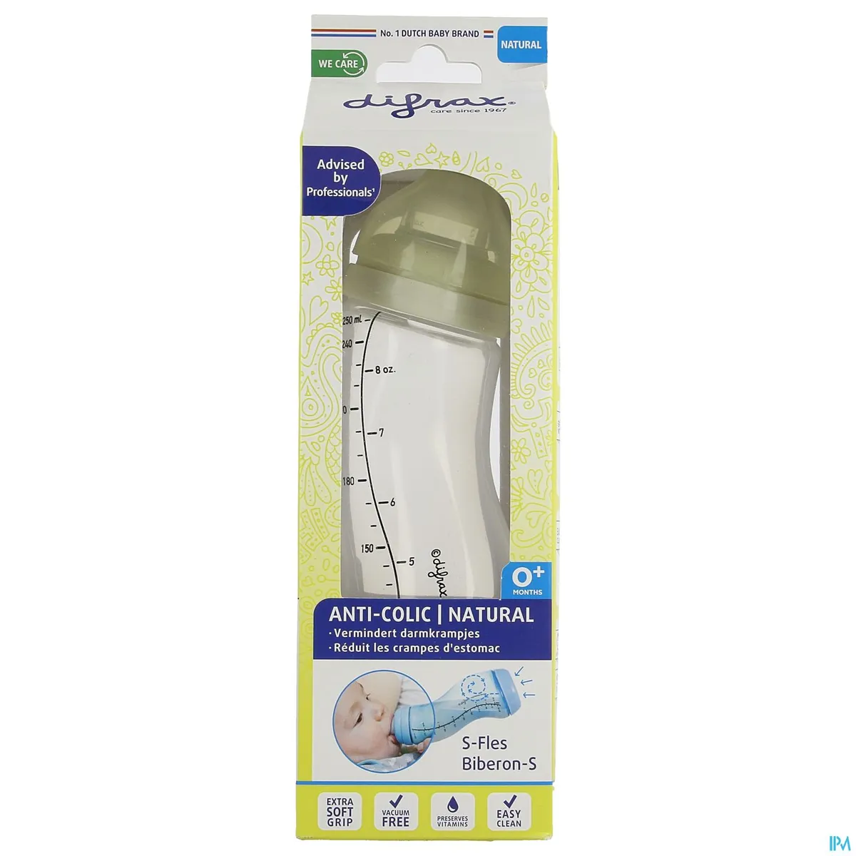 Difrax S-Fles Natural Crème 250 ml