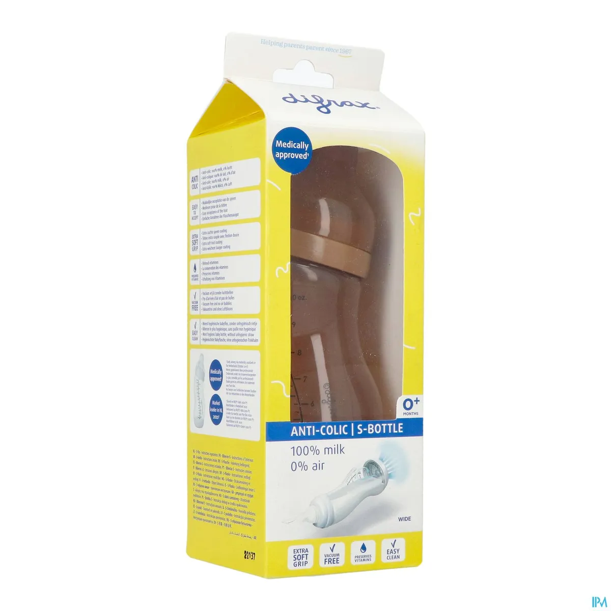 Difrax Biberon-S Natural Caramel 250ml