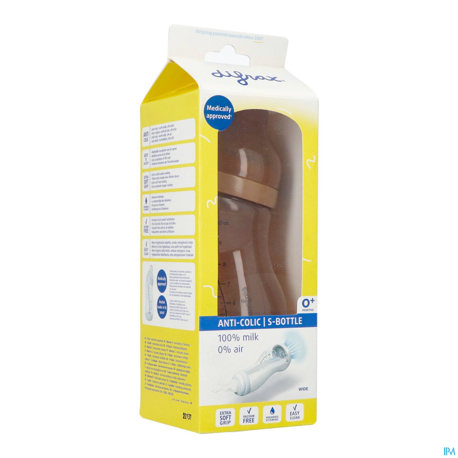 Difrax S-Fles Natural Karamel 250 ml - Difrax