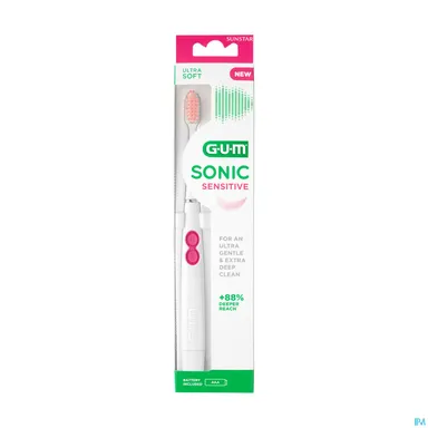 Gum Sonic Elektrische Tandenborstel Gevoelige Tanden Wit