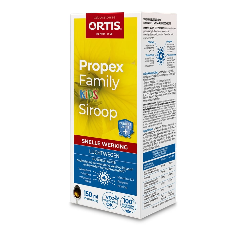 Ortis Propex Verzachtende Siroop voor de Luchtwegen Family Kids 150 ml - Ortis