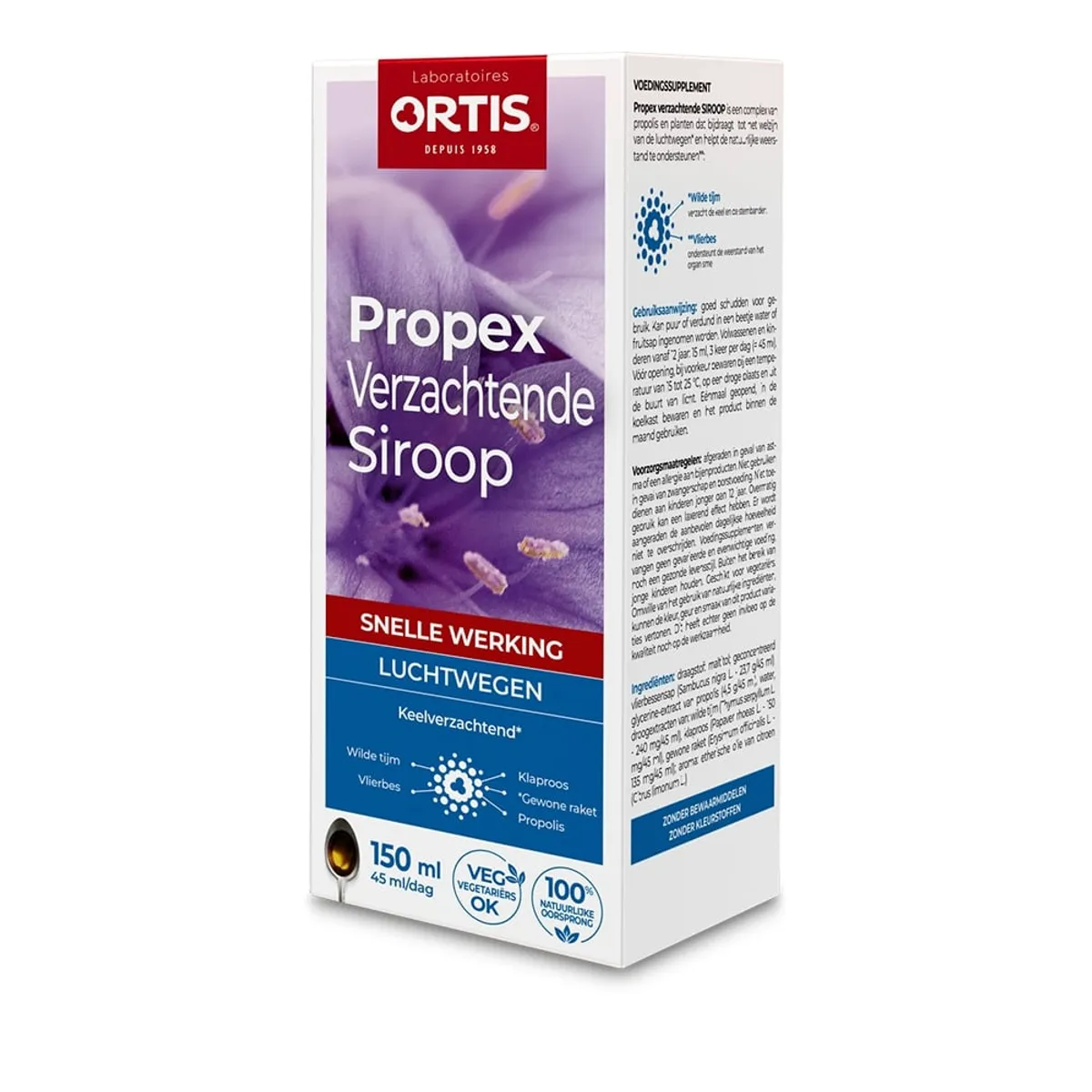Ortis Propex Verzachtende Siroop voor de Luchtwegen 150 ml