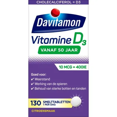 Davitamon Vitamine D 50+ Citroen 130 Tabletten
