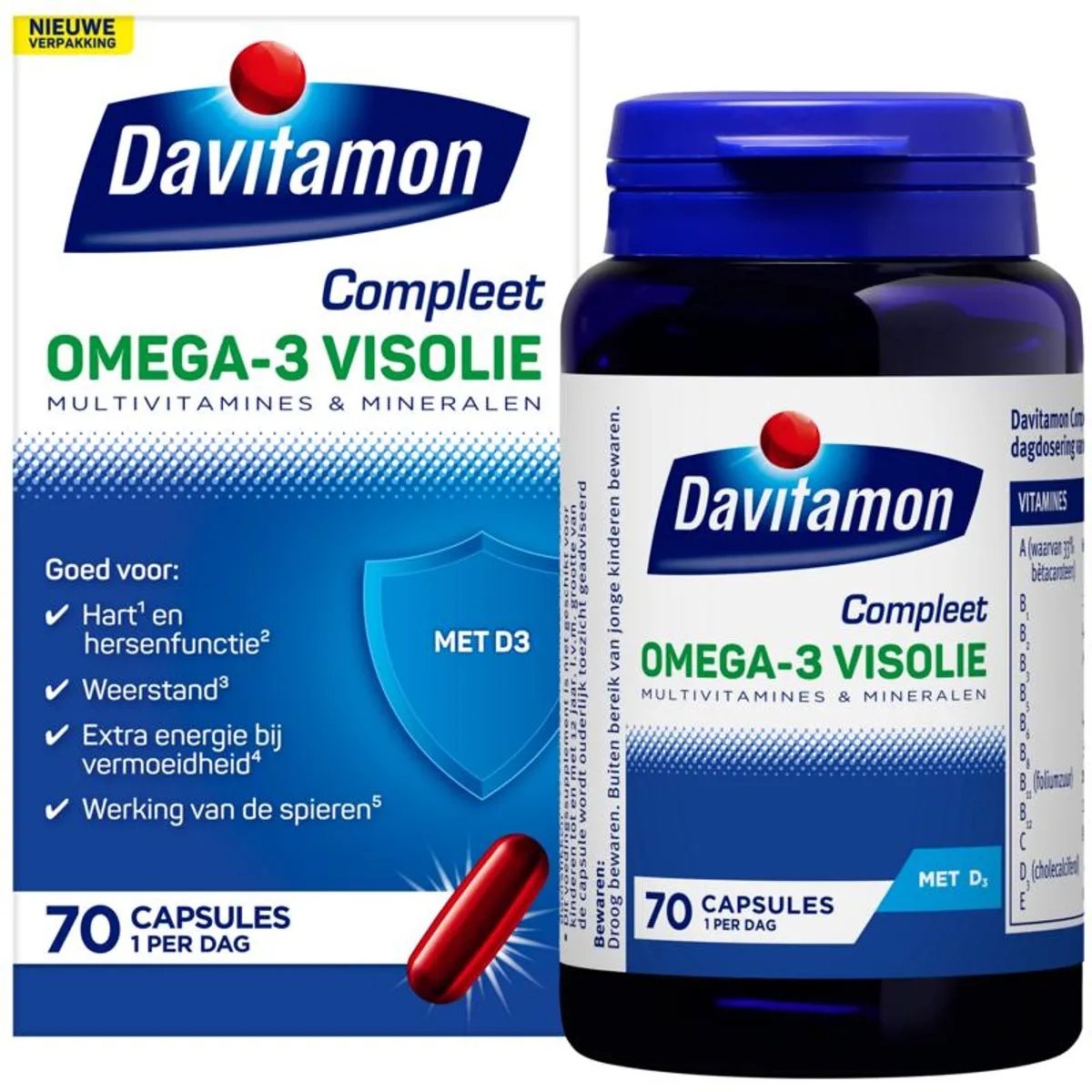 Davitamon Compleet Omega-3 Visolie 70 Capsules