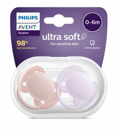 Philips Avent Fopspeen +0 M Ultra Soft 2 Fopspenen