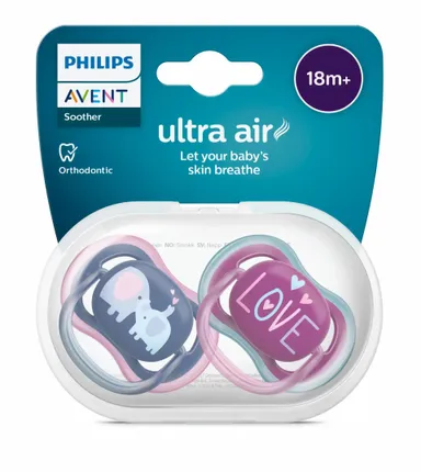 Philips Avent Fopspeen +18 m Air Olifant & Tekst