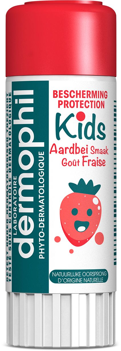 Dermophil Protection Kids Aardbei Lippenstift 4 g - Dermophil