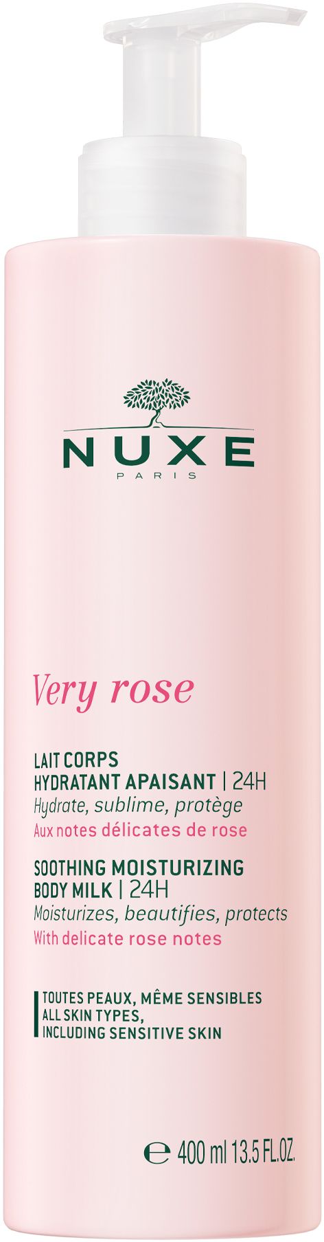 Nuxe Very Rose Hydraterende Kalmerende Lichaamsmelk 24 uur 400 ml - Nuxe