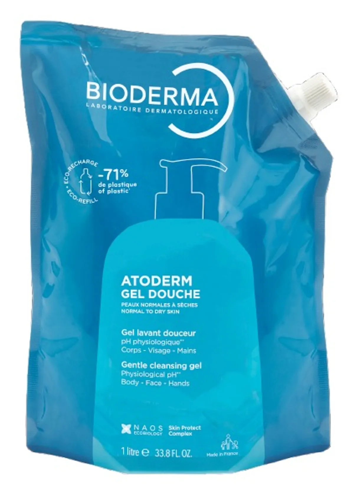 Bioderma Atoderm Douchegel Eco-Navulling 1l