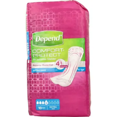 Depend Comfort-Protect Extra Pads 10 Stuks