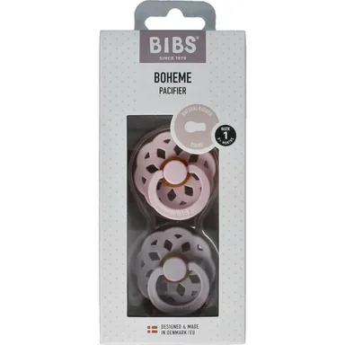 Bibs 2 Fopspenen Duo Glow In Dark Vanille/Salie