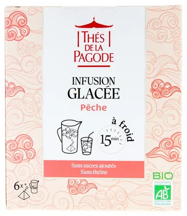 Thés de la Pagode Ice Tea met Perzik 6 Zakjes