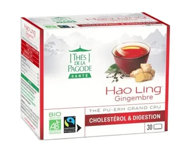 Thés De La Pagode Hao Ling Gingembre Bio 30 Sachets