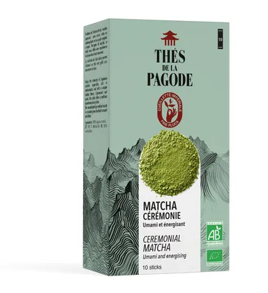 Thés de la Pagode Matcha Cérémonie Bio 10 Sticks
