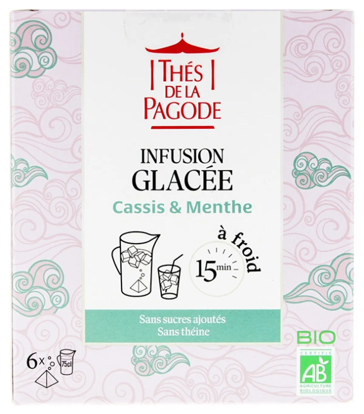 Thés de la Pagode Infusion Glacée Cassis Menthe 6 Sachets