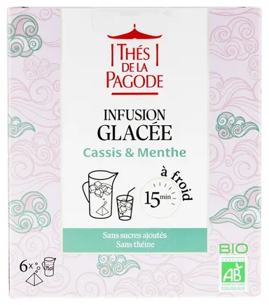 Thés de la Pagode Infusion Glacée Cassis Menthe 6 Sachets