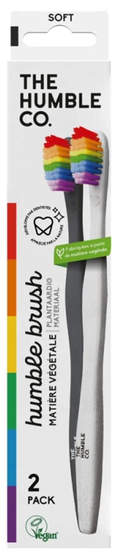 Humble 2 Brosse à Dents En Bambou Proud Douce