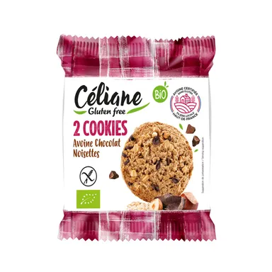 Céliane Cookies Haver Bio Chocolade Hazelnoot 50 g