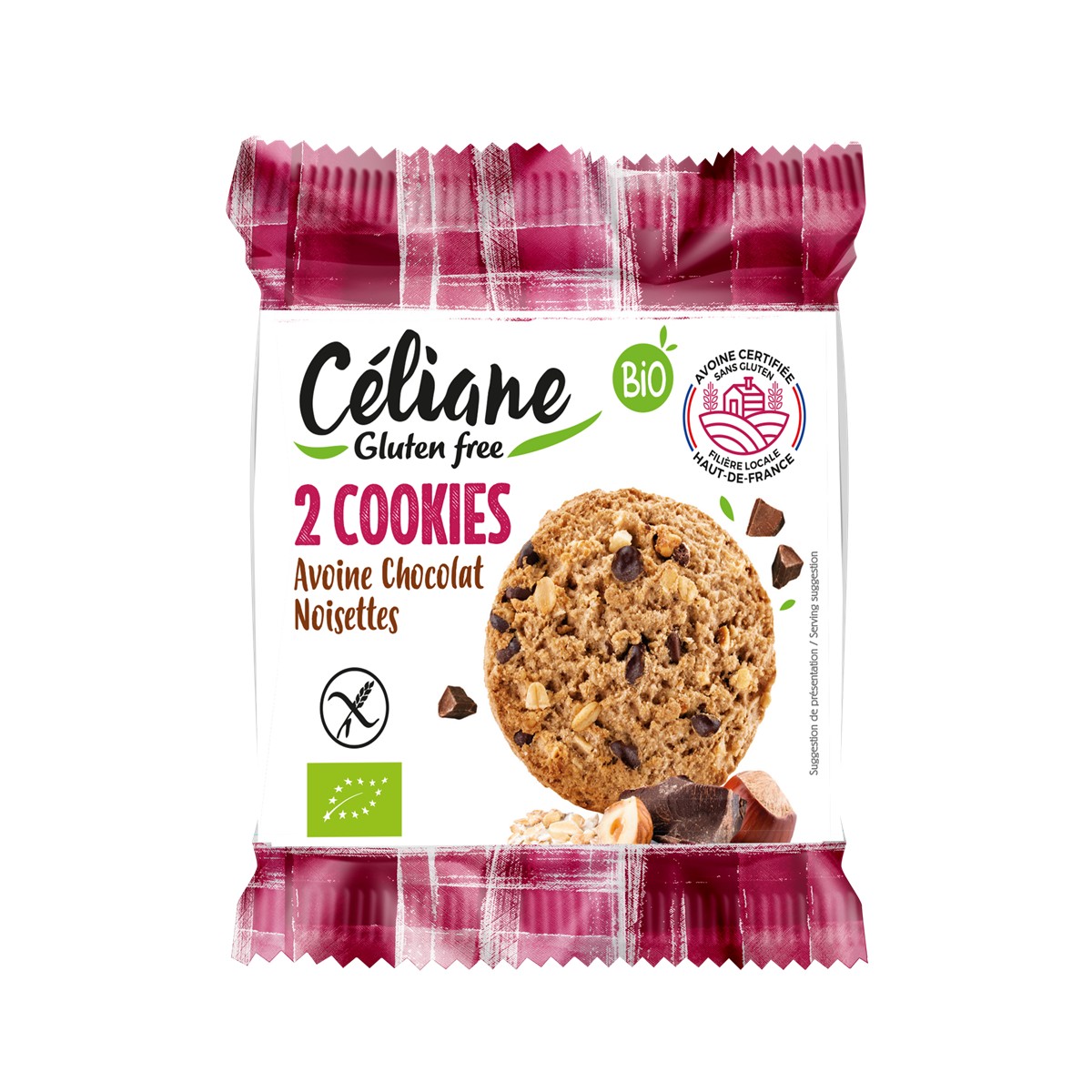 Céliane Cookies Haver Bio Chocolade Hazelnoot 50 g - Celiane