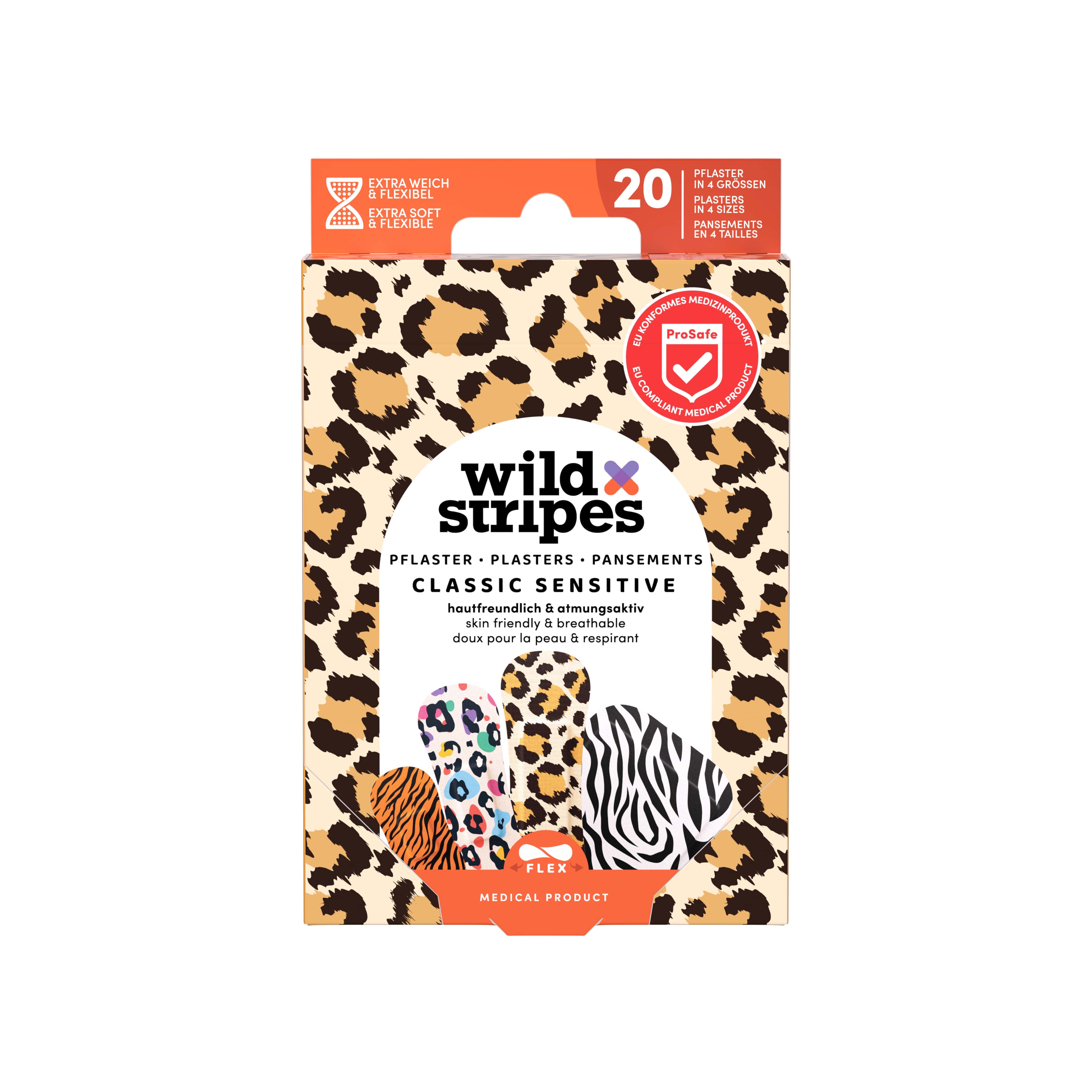 Wild Stripes Classic Sensitive Animal 20 Pleisters - Wild Stripes