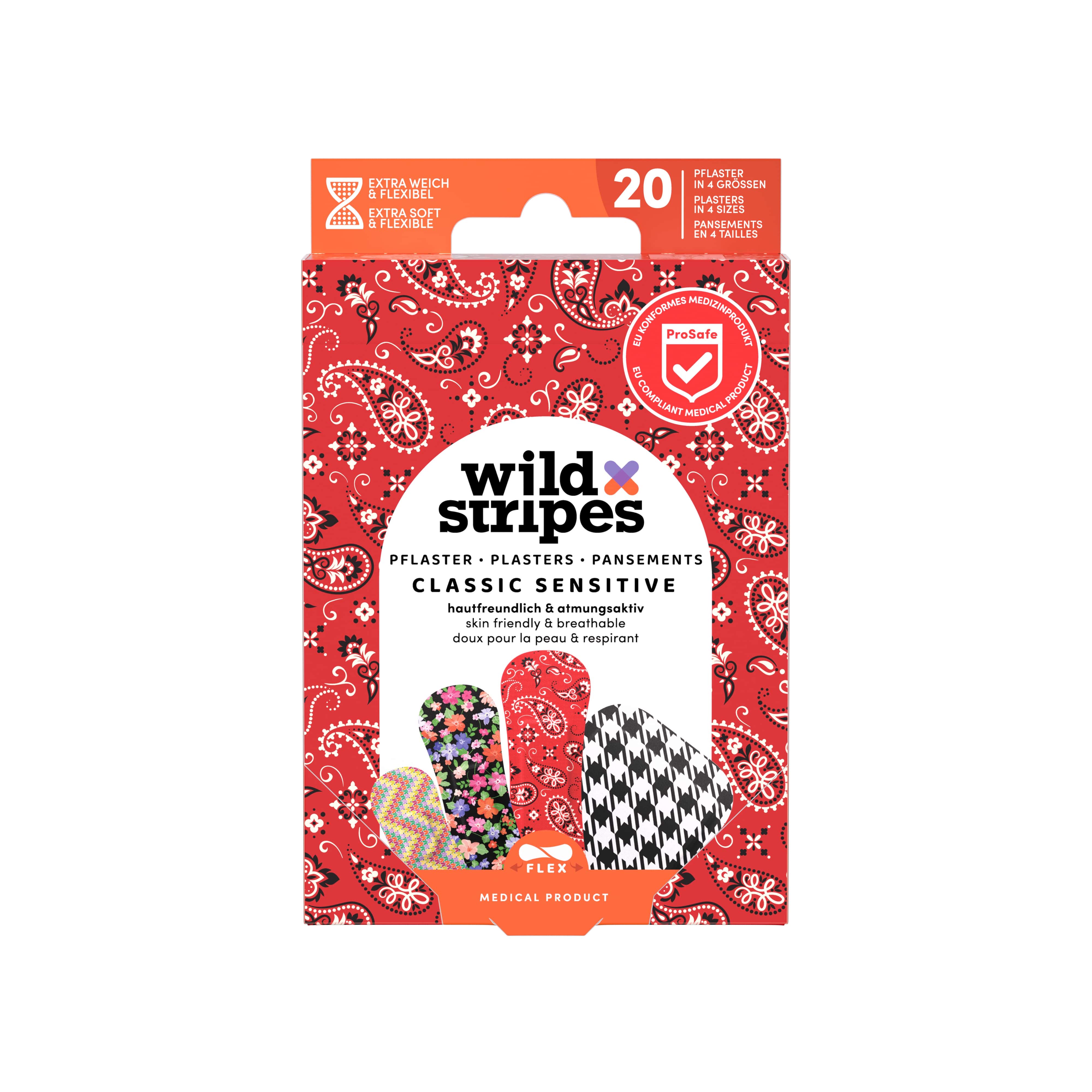 Wild Stripes Classic Sensitive Fashion 20 Pleisters - Wild Stripes