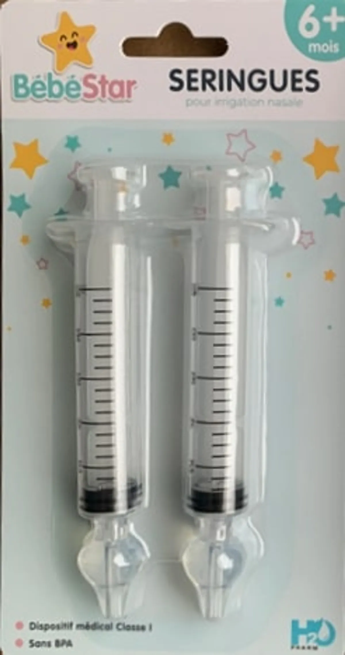 H2O Seringues Nasales 2x10ml