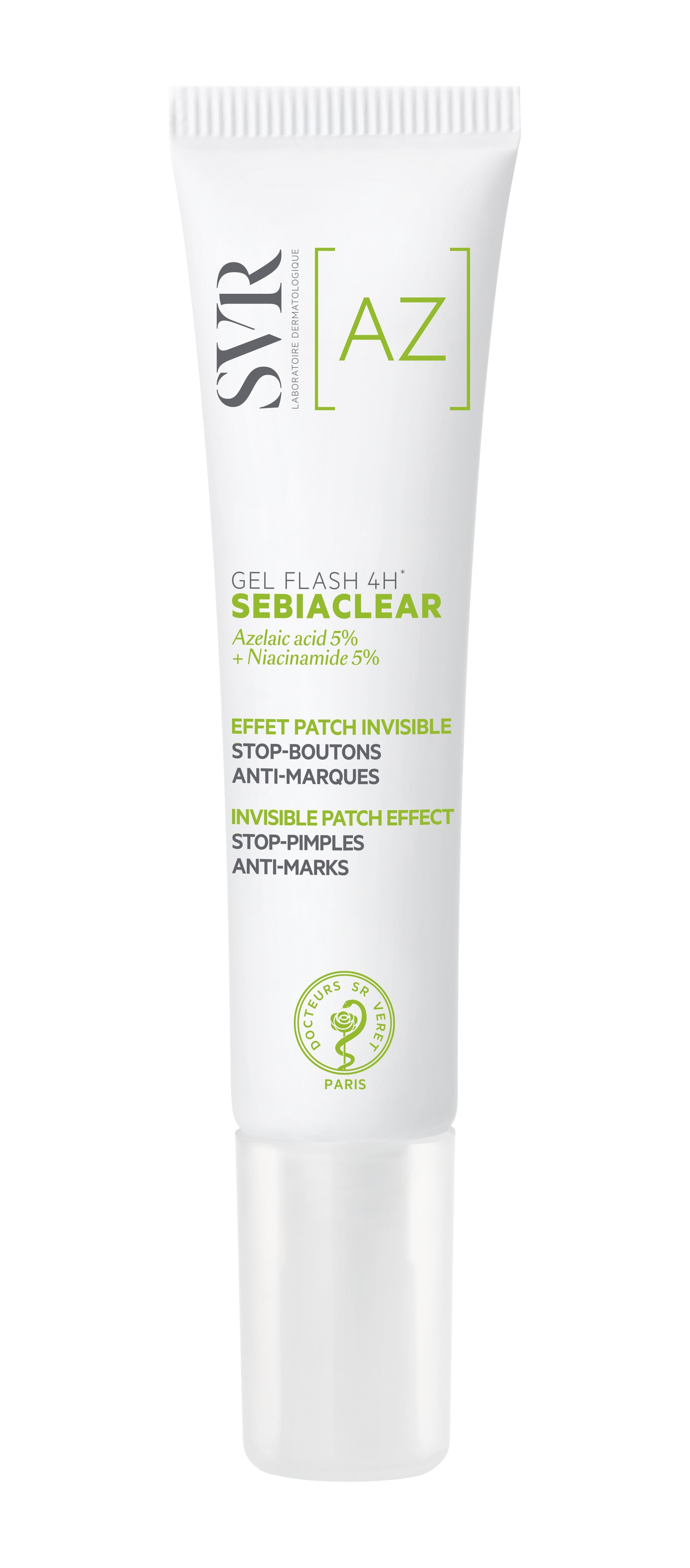 SVR AZ Sebiaclear Gel Flash 4H Anti Boutons 15ml - Acné - Imperfections ...