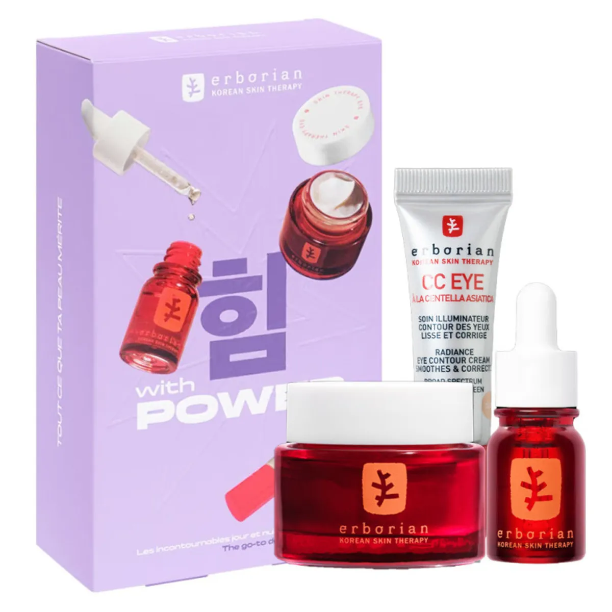 Erborian Set Skin Therapy Duo x CC Eye Licht 3 Producten