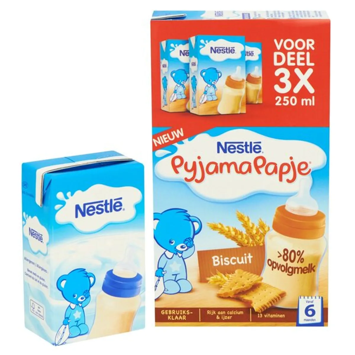 NESTLÉ PyjamaPapje® Biscuit 6+ maanden 3x250 ml