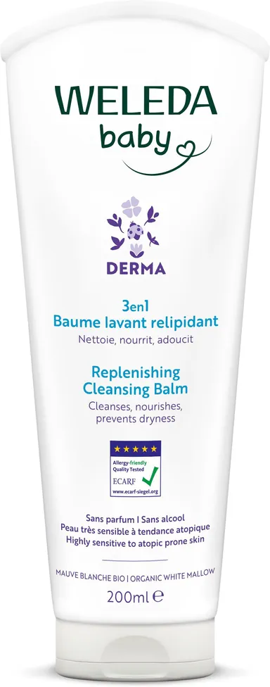 Weleda Baby Derma 3-en-1 Baume Lavant 200ml