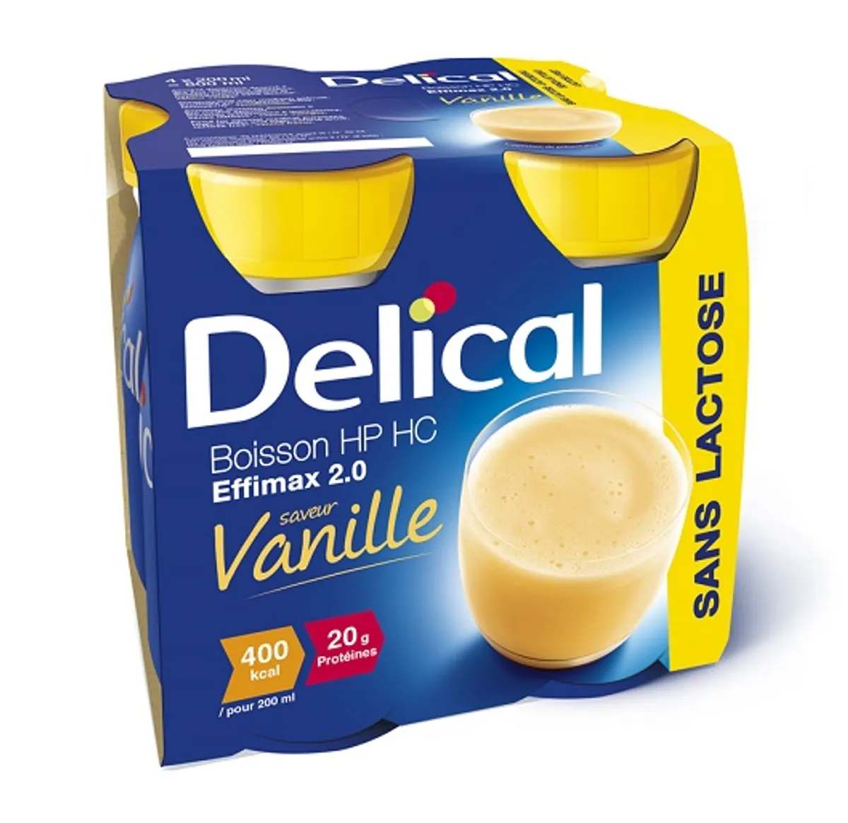 Delical Effimax 2.0 Boisson HP-HC Vanille 4x200ml