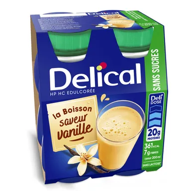 Delical Drank met zoetstof HP-HC Vanille 4x200ml
