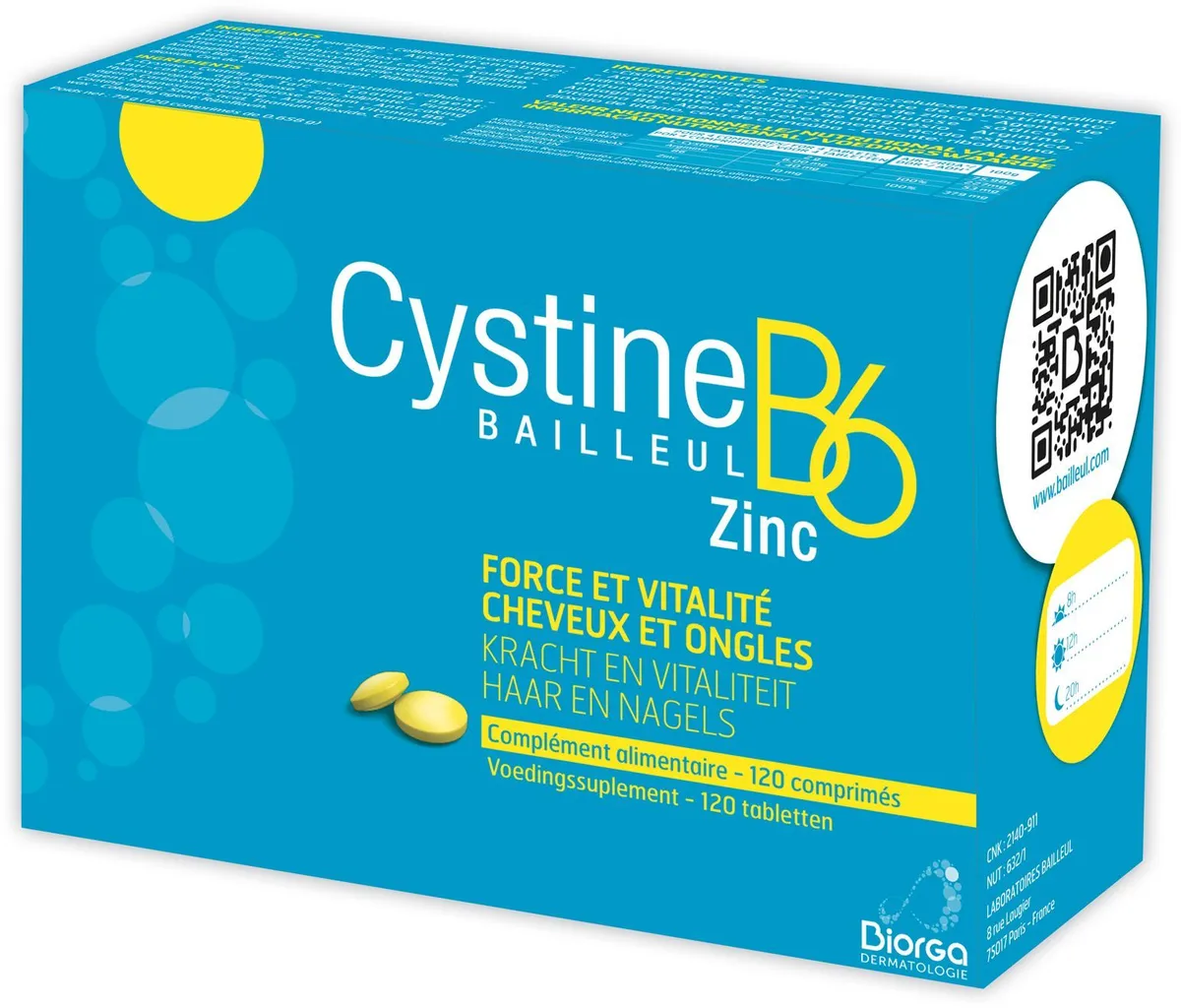 CystineB6 Bailleul 120 tabletten tegen haaruitval