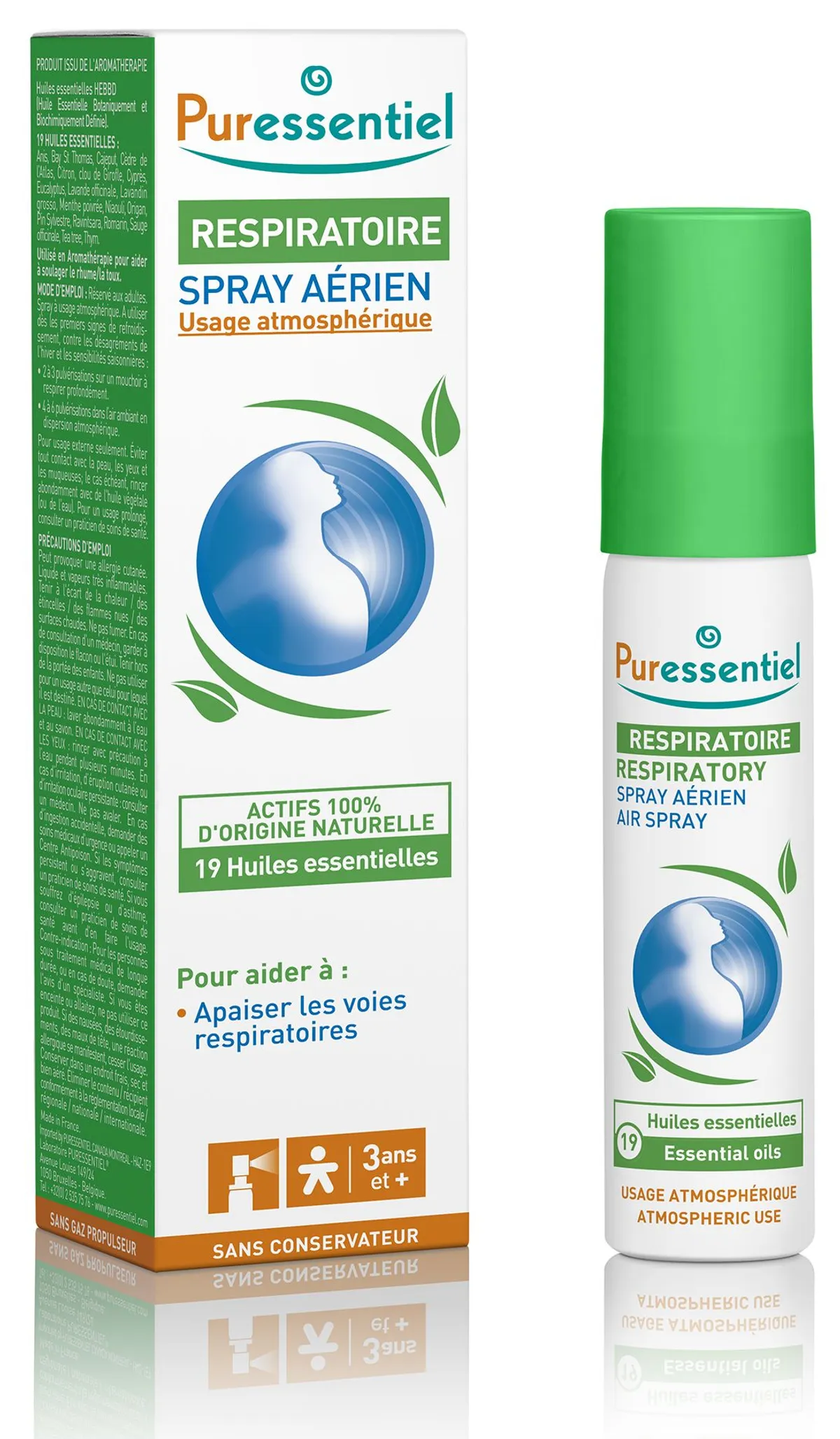 Puressentiel Respiratoire Spray 19 Huiles Essentielles 20ml