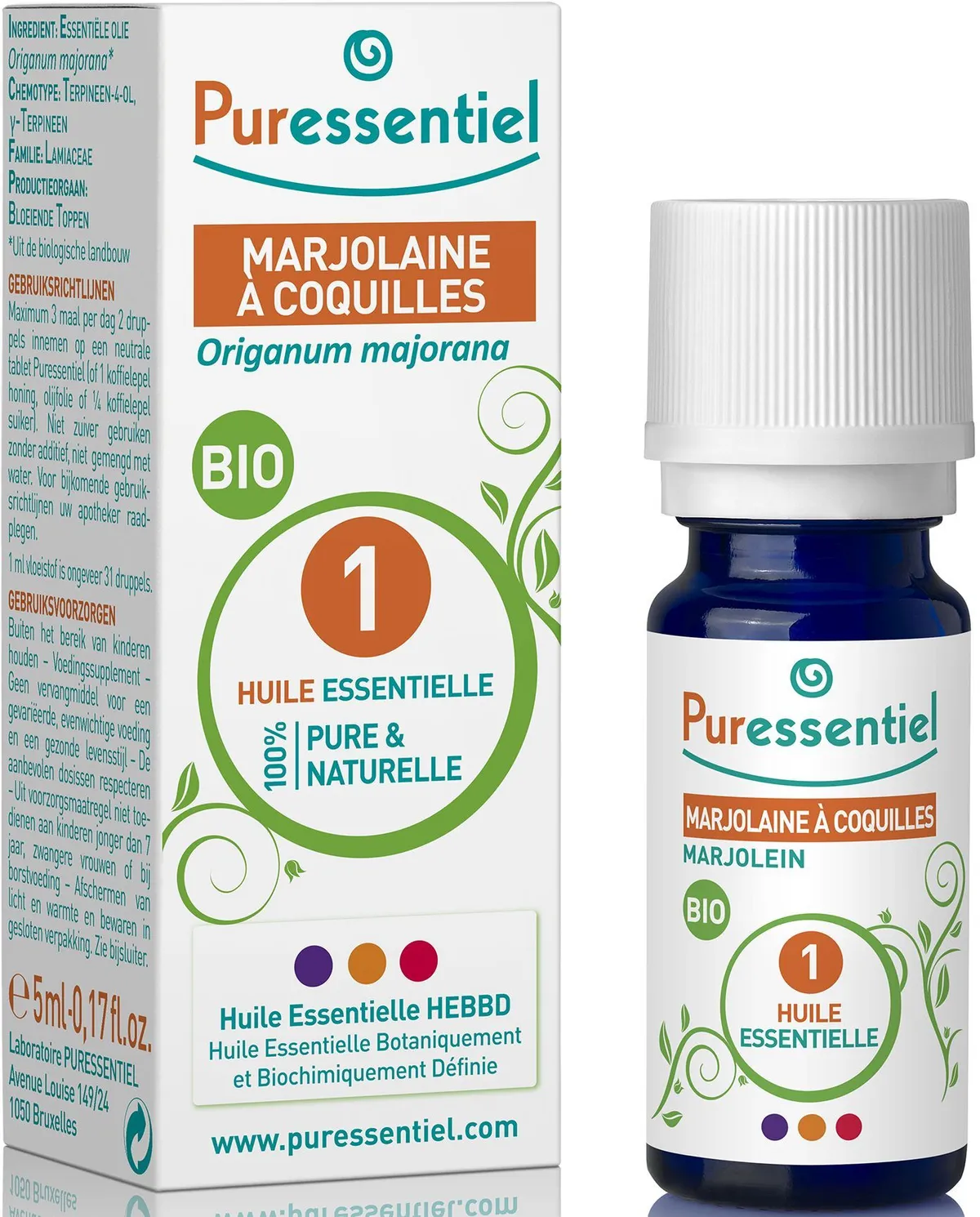 Puressentiel Expert Marjolaine a Coquille Huile Essentielle Bio 5ml