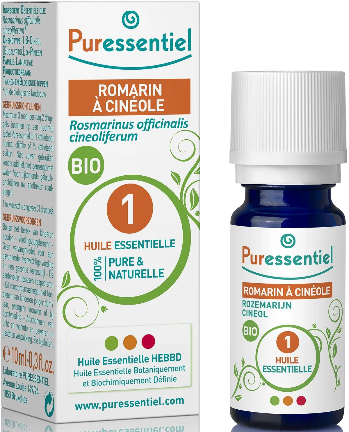 Puressentiel Expert Romarin Cineole Huile Essentielle Bio 10ml