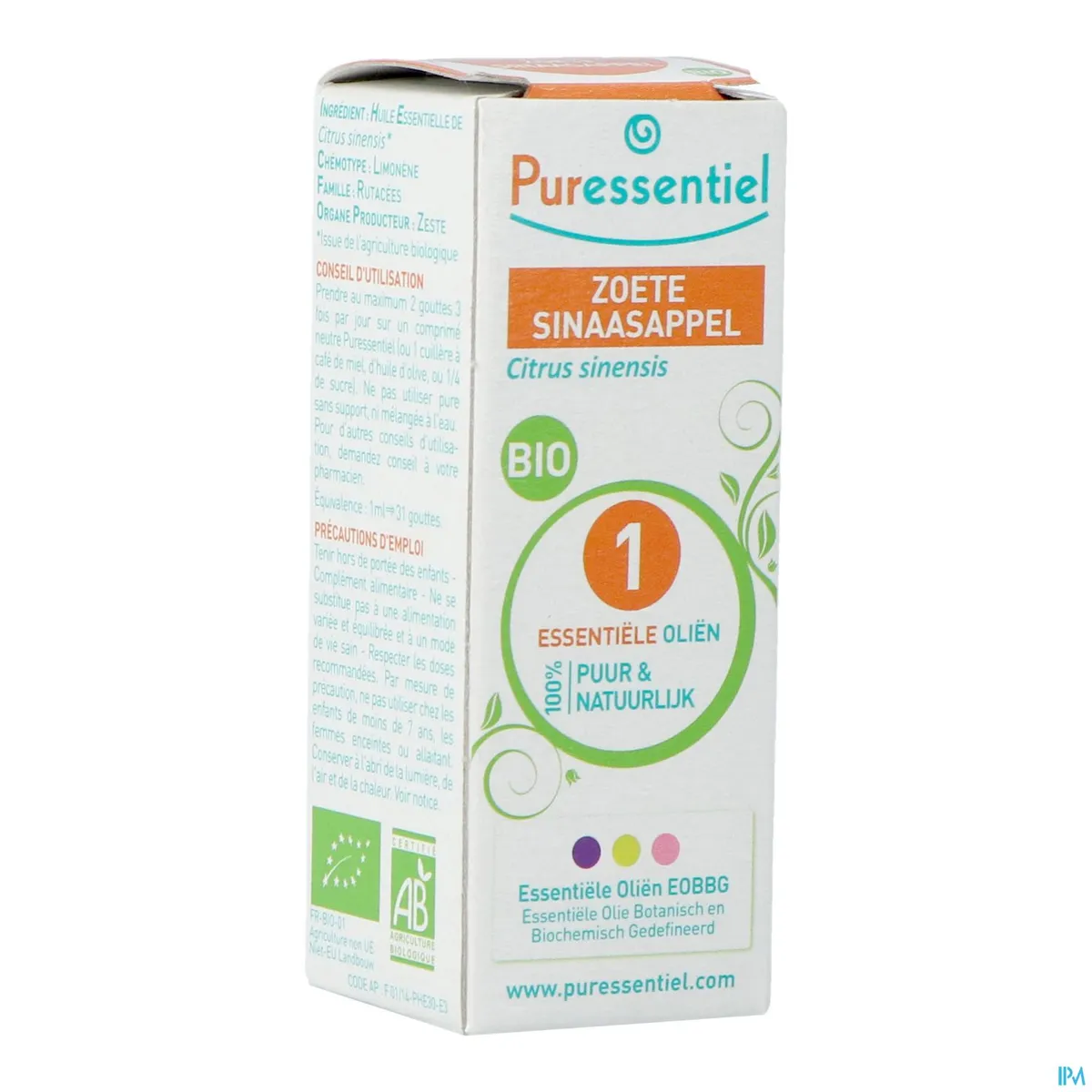 Puressentiel Expert Zoete Sinaas Essentiële Olie Bio 10 ml