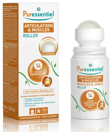 Puressentiel Articulations et Muscles Roller 14 Huiles Essentielles 75ml