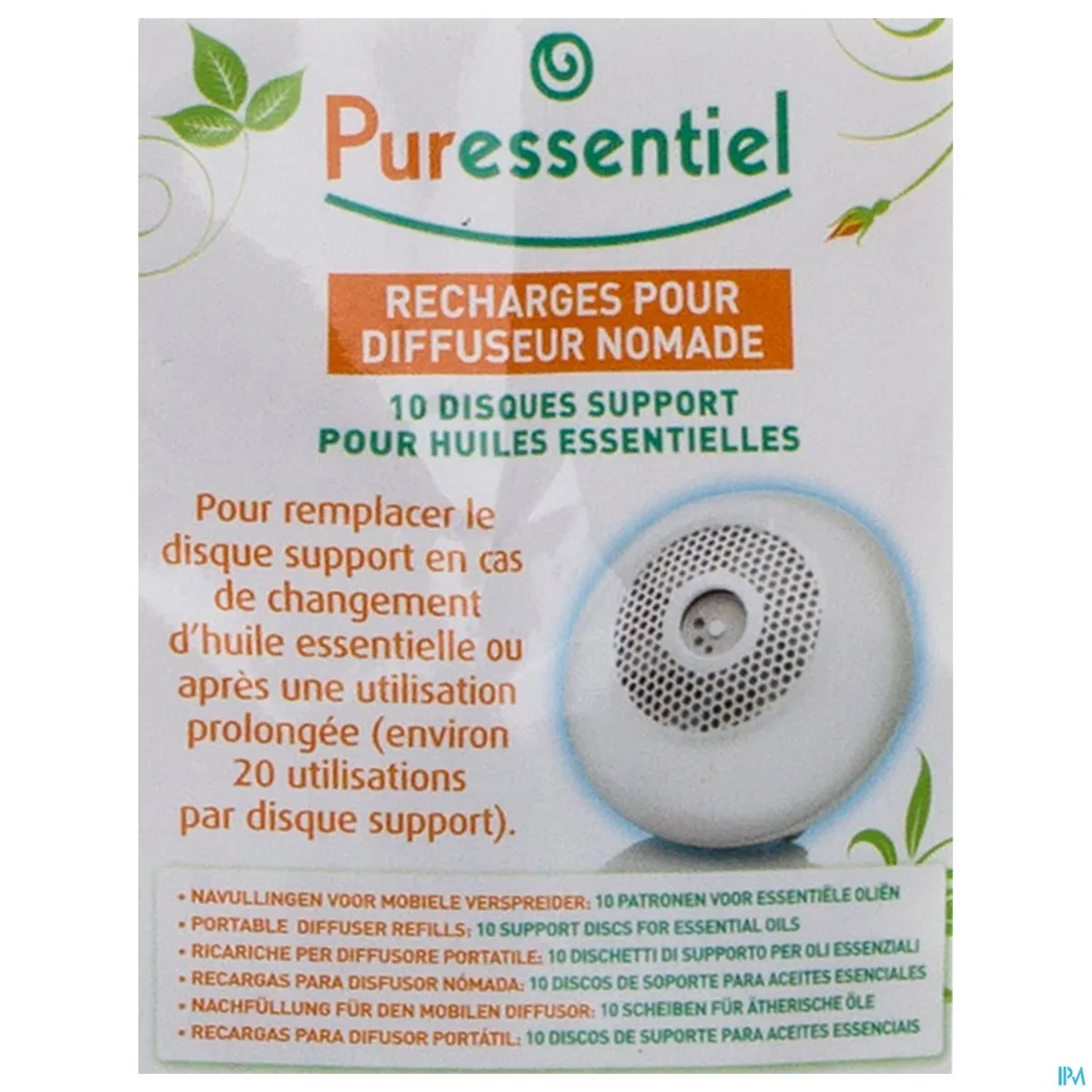 Puressentiel 10 Recharges Diffuseur Nomade