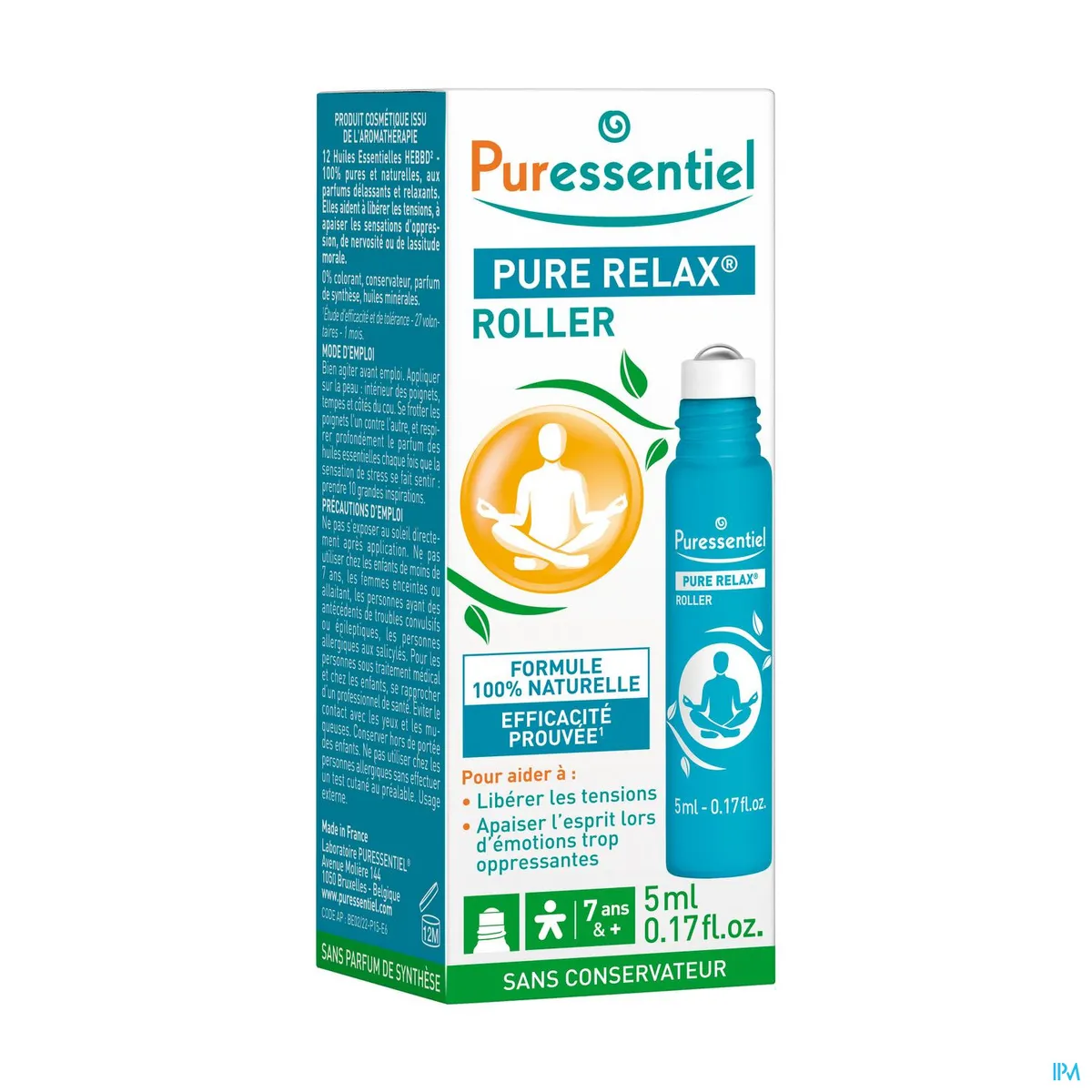Puressentiel Pure Relax Roller 12 Huiles Essentielles 5ml