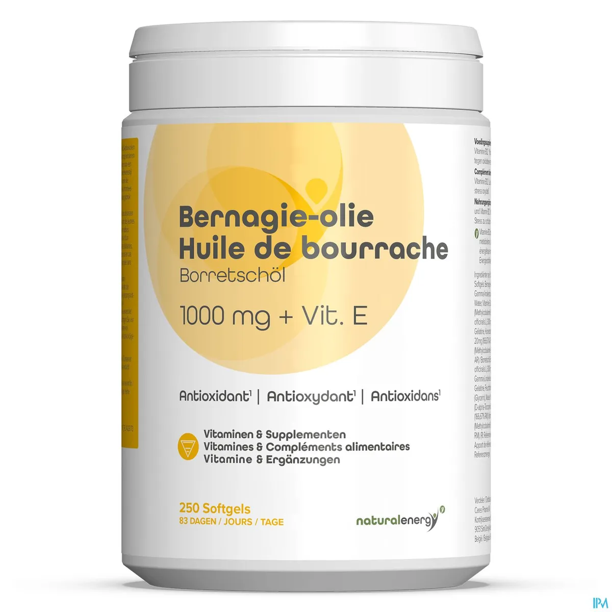 Boragie-olie Natural Energy 250 Capsules