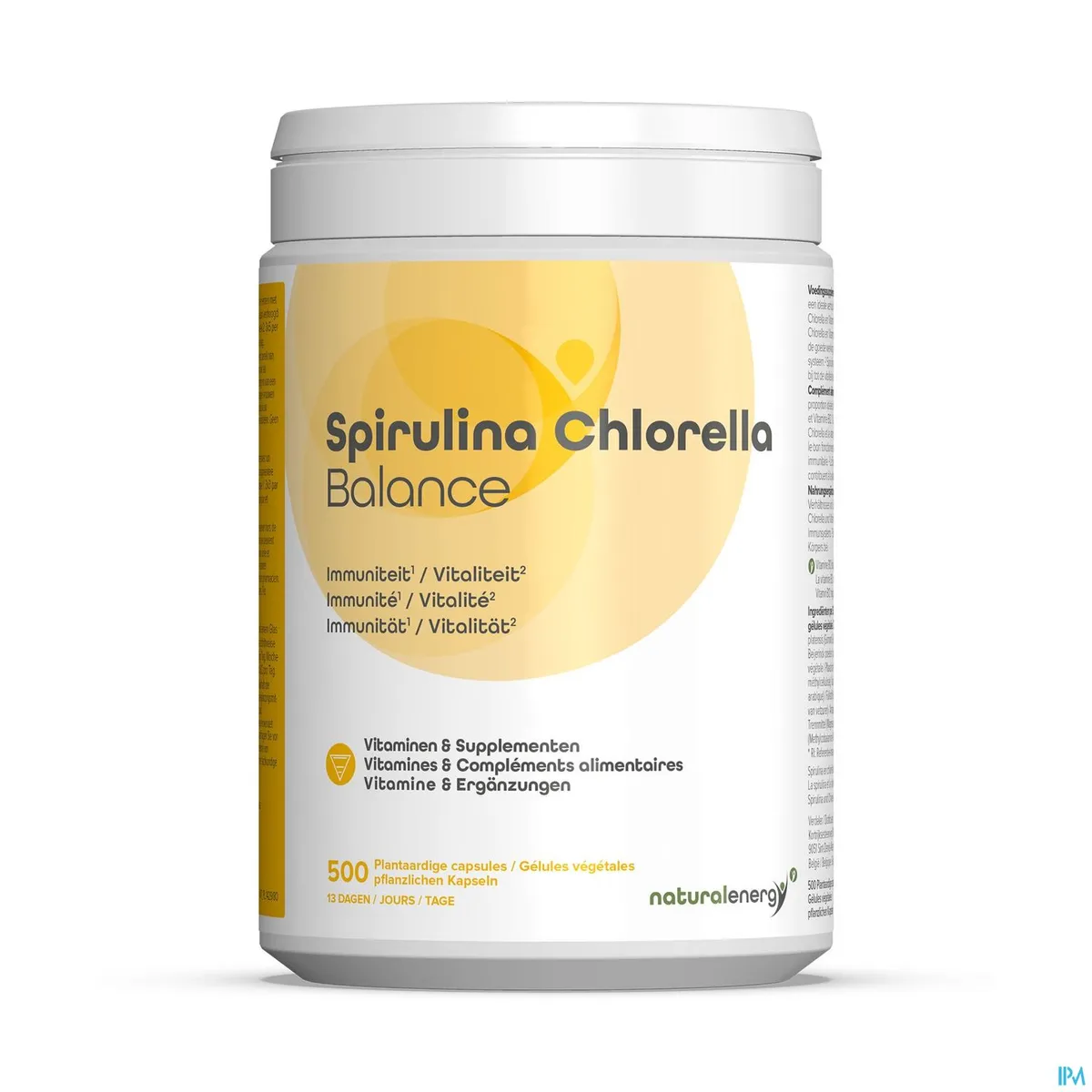 Spirulina Chlorella Balance Natural Energy 500 Capsules