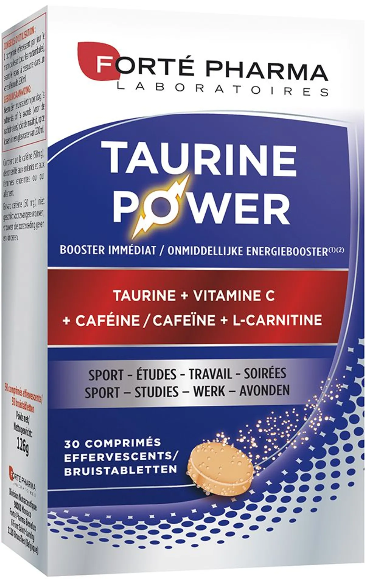 Forté Pharma Energie Taurine Power 30 Comprimés Effervescents