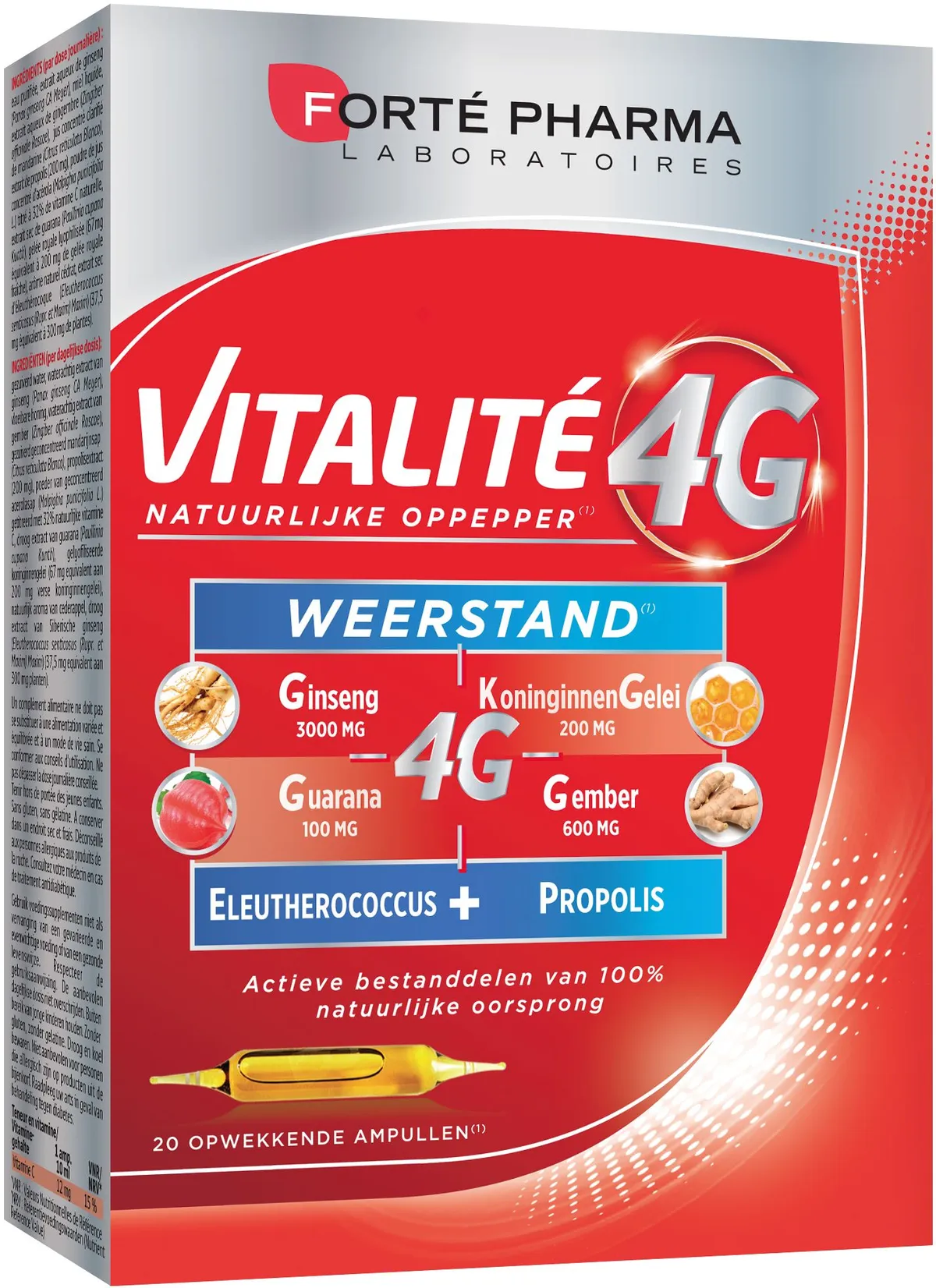 Forté Pharma Vitalité 4G Weerstand 20 Ampullen