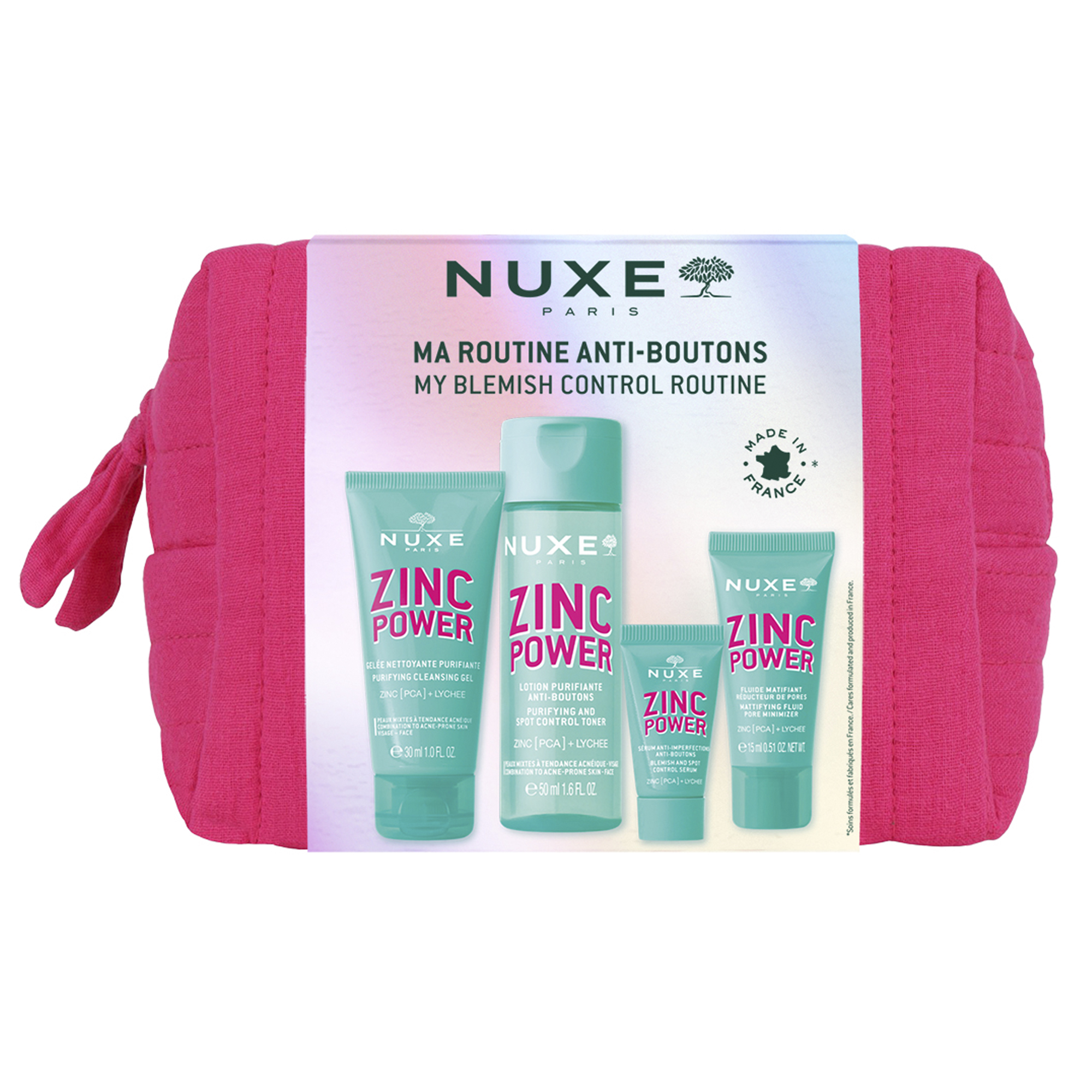 Nuxe Zinc Power Mijn Reisroutine Tegen Puistjes 4 Producten - Nuxe