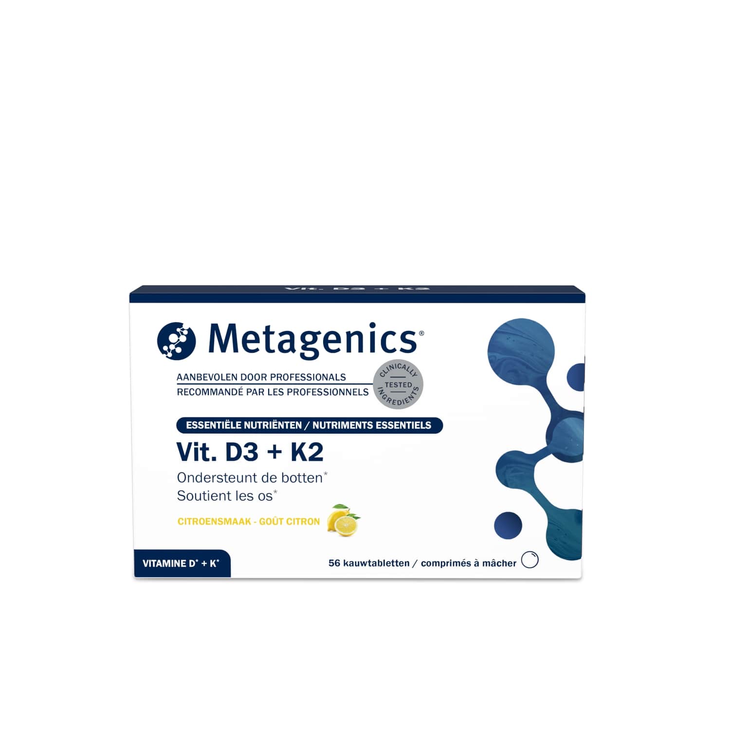 VITAMINE D3 + K2 TABL 56 METAGENICS - METAGENICS