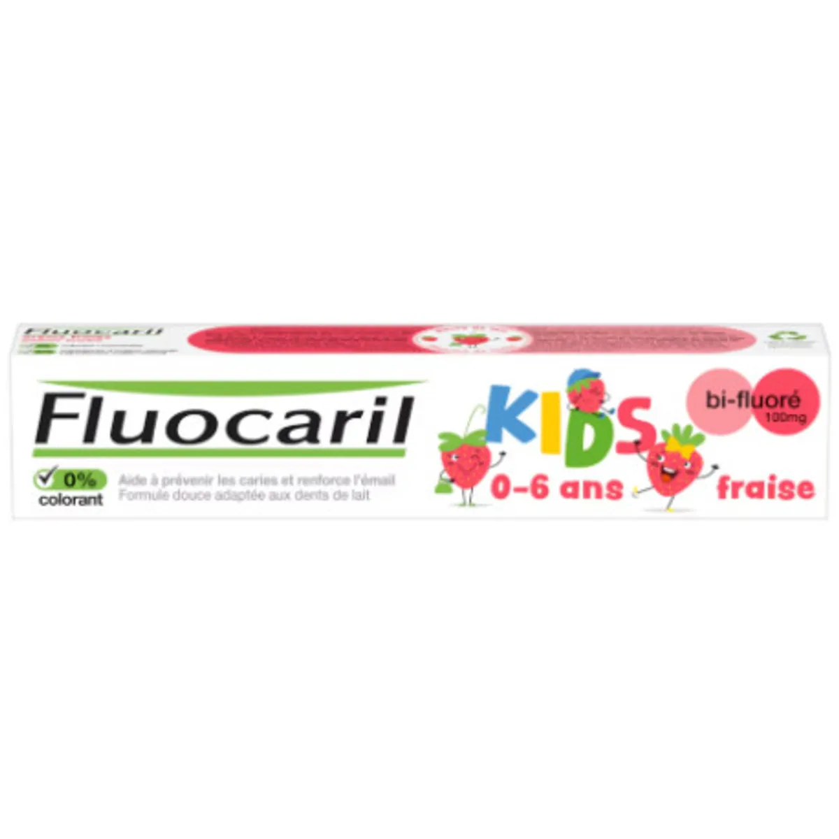 Fluocaril Kids Tandpasta Gel Aardbei 75 ml