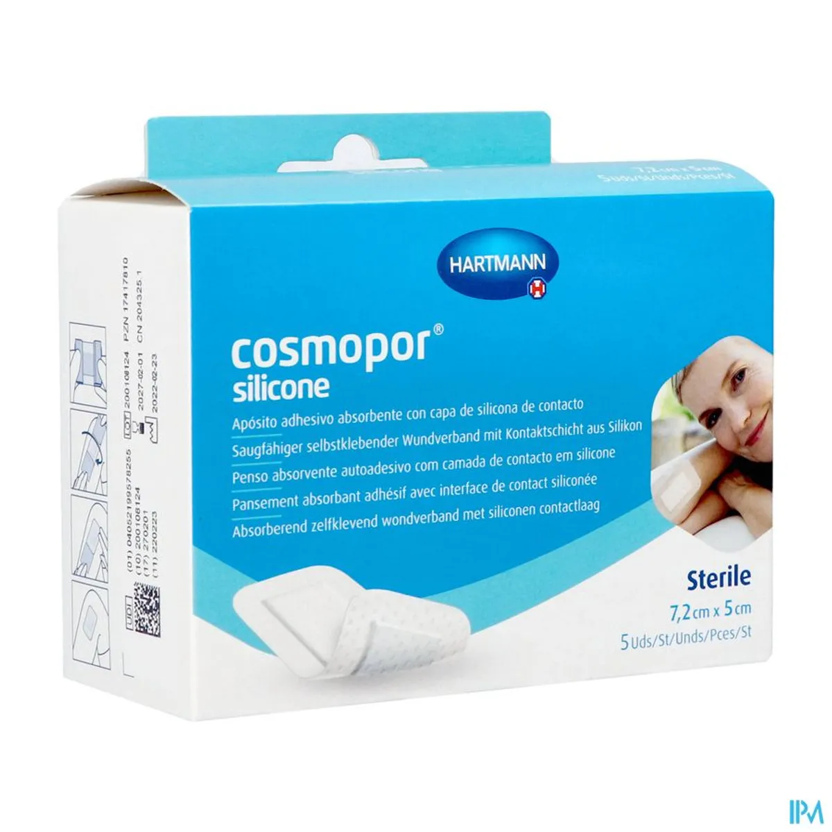 Hartmann Omnifix Silicone Selfcare 7,5 x 5 cm 5 Stuks