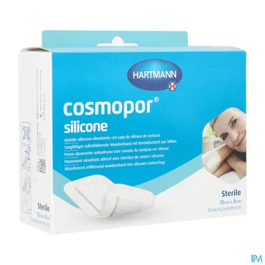 Hartmann Cosmopor Silicone Pansement Absorbant Adhésif Sterile 10cm x 8cm
